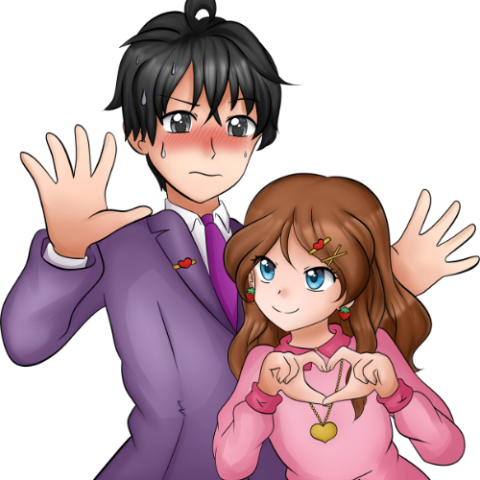 Manga boy and girl